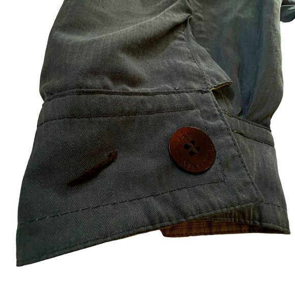 Rainforest Bomber Jacket Coat Chore  Reversible Large Tan Blue Pockets READ - Picture 13 of 13